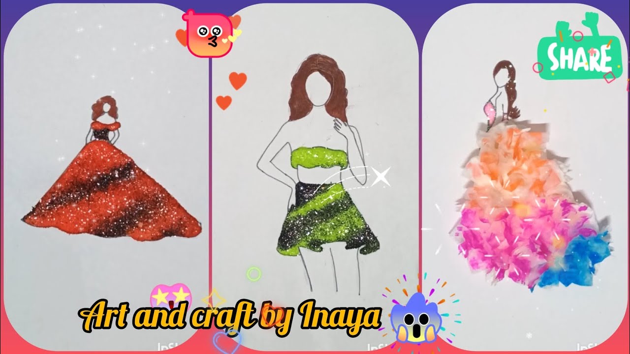 My different types dress design collection😍😘|fashion|dress design|Art and&craftbyInaya 