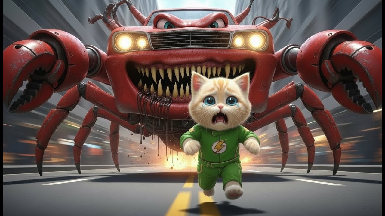 MCQUEEN  The Tank Crab Returns- A Surprising Challenge with Batman and Hulk - McQueen City