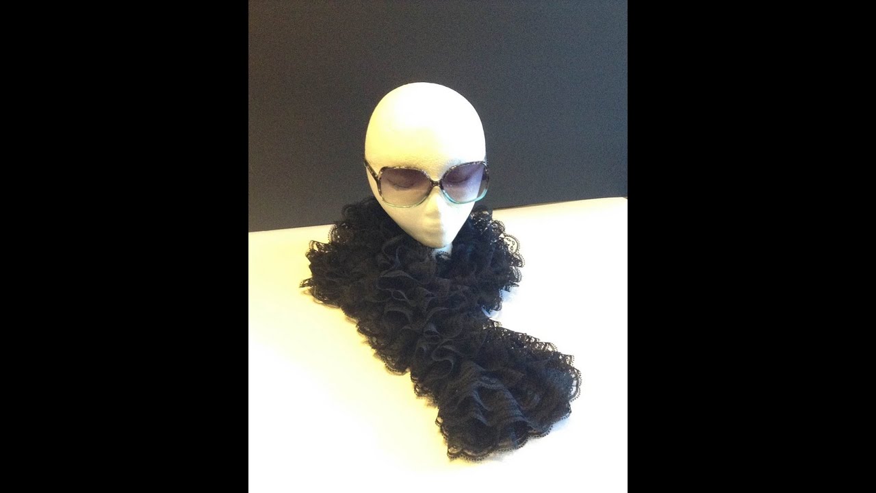 How to Knit 1 Hour Ruffle Scarf | Red Heart Sassy Lace Scarf pattern | Learn to knit scarf