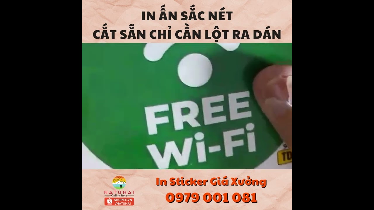 Decal D&aacute;n K&iacute;nh Th&ocirc;ng Dụng Cấm H&uacute;t Thuốc, Cấm Xả R&aacute;c, Free Wifi | Si&ecirc;u Thị Sticker #5 | Natuhai Store