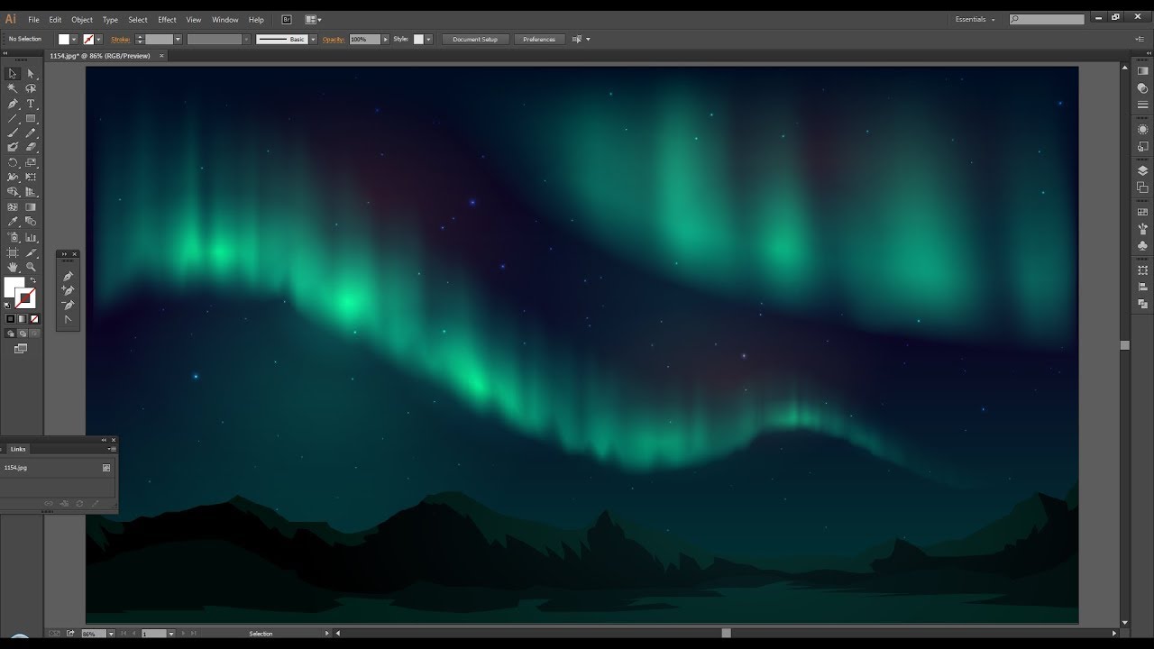 Adobe Illustrator: Northern Lights