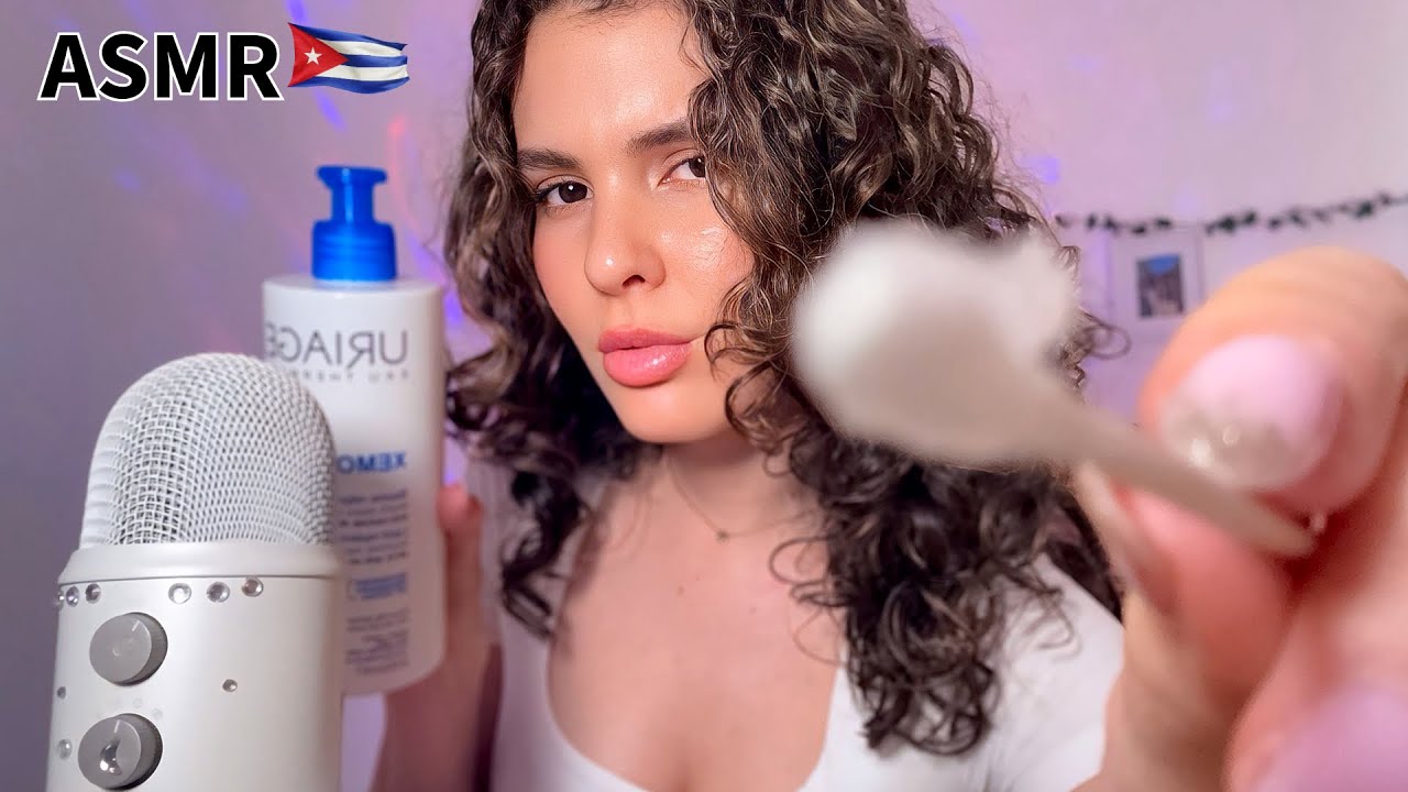ASMR  // Amiga cubana 🇨🇺te quita  todos tus granos antes de dormir 🥰 #asmr 