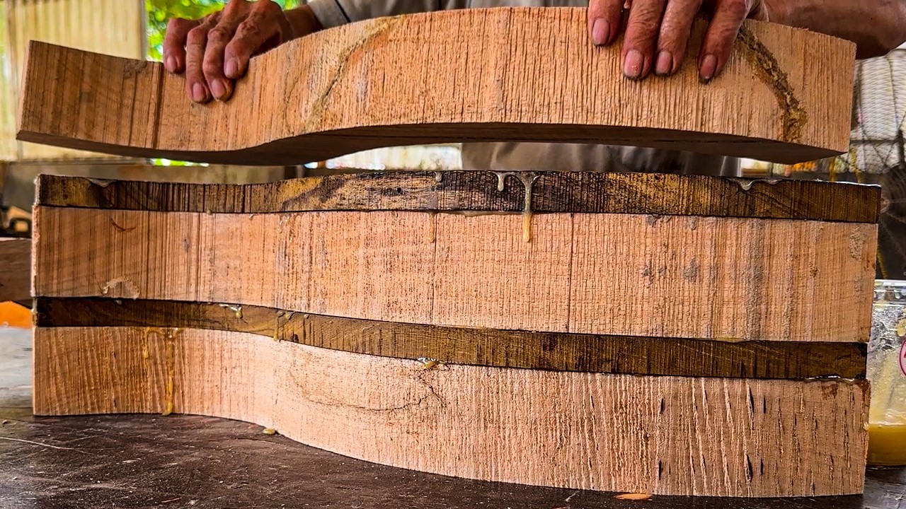 Let's See Ingenious Woodworking Skills and Breakthroughs in Interior Design// Curved Table Build