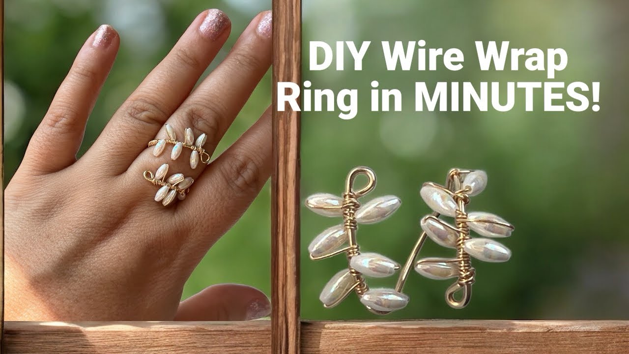Easiest Wire Wrap Ring Ever! | Beginner Friendly DIY Jewelry Tutorial#handmadejewelry#diyjewelry