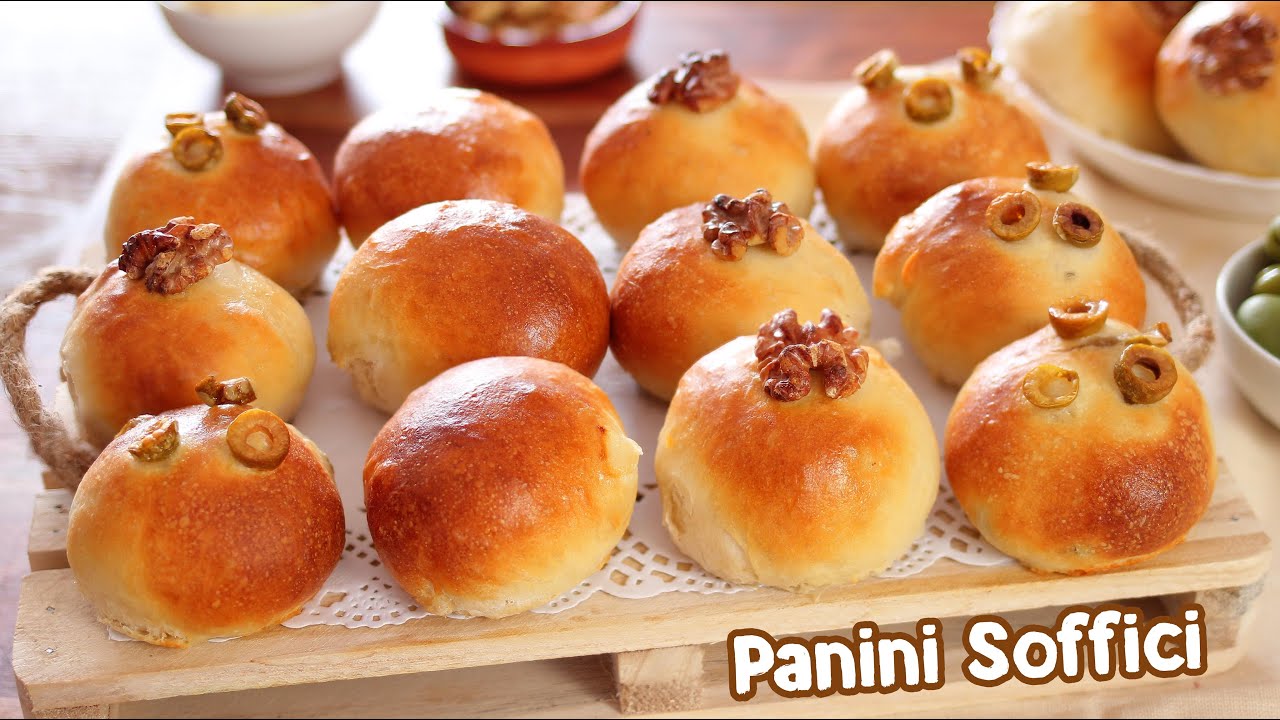 PANINI SOFFICI da BUFFET: alle olive, alla cipolla e alle noci - Un impasto per tanti gusti