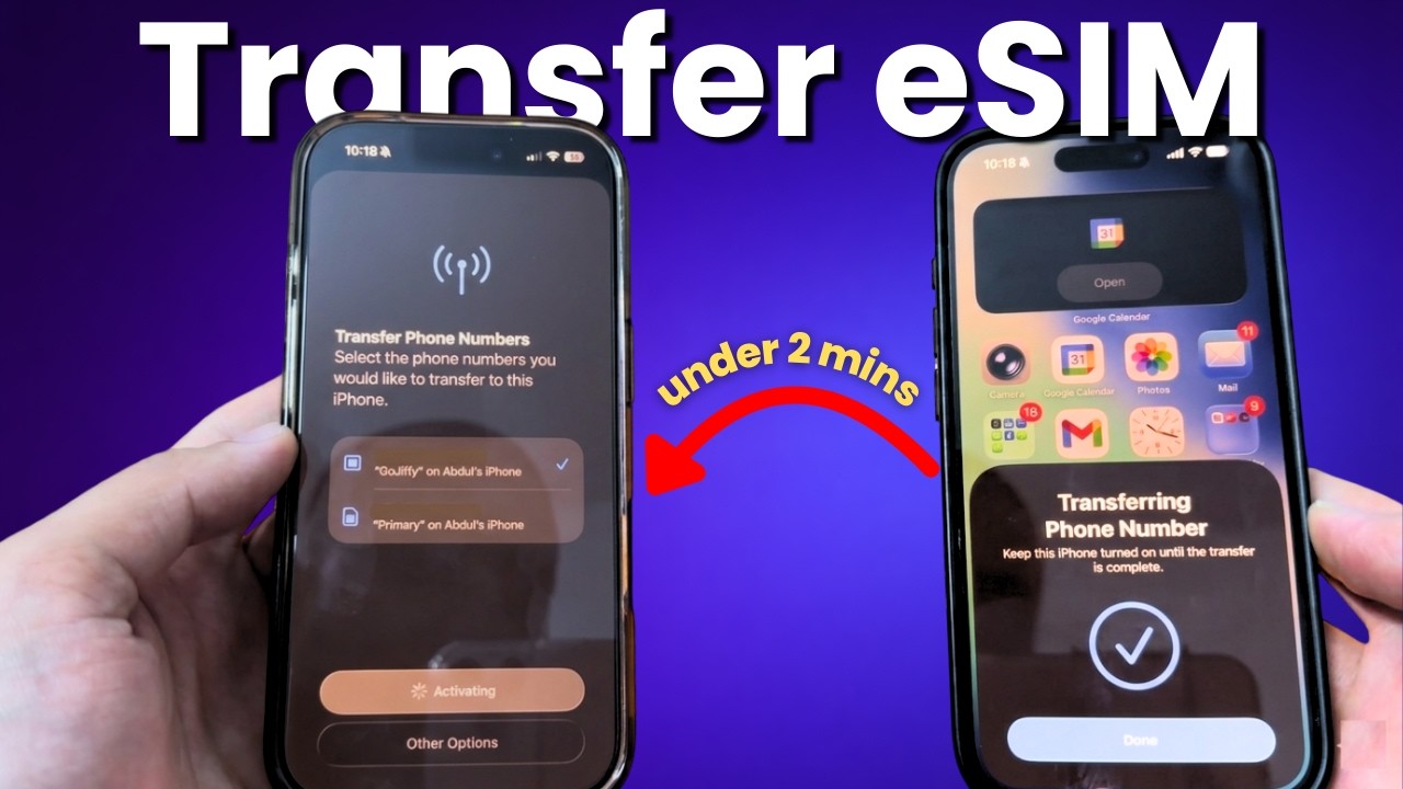 (2026) Как перенести eSIM с одного iPhone на другой | Перенос со старого iPhone на новый