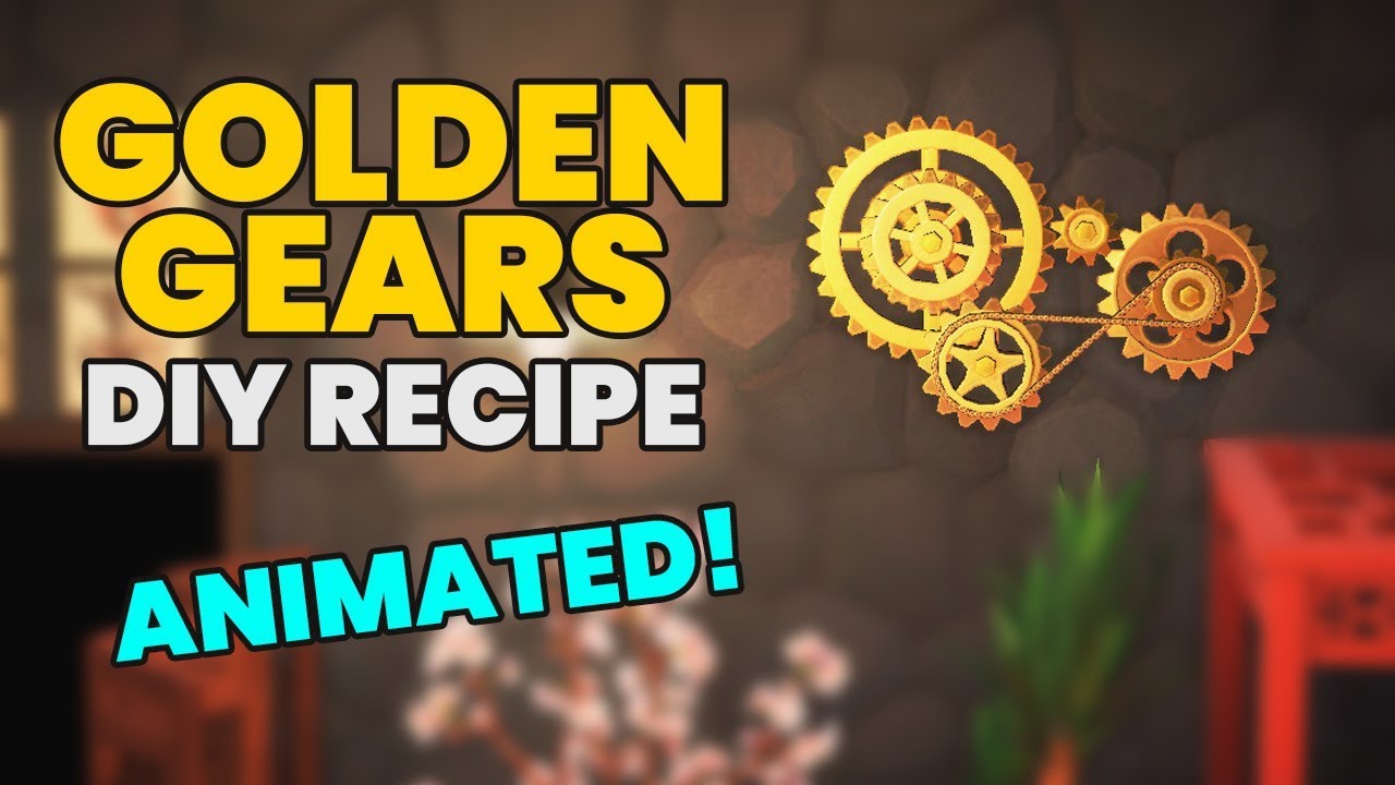 'Golden Gears' DIY Recipe - Cool Animated Gold Item! | Animal Crossing: New Horizons