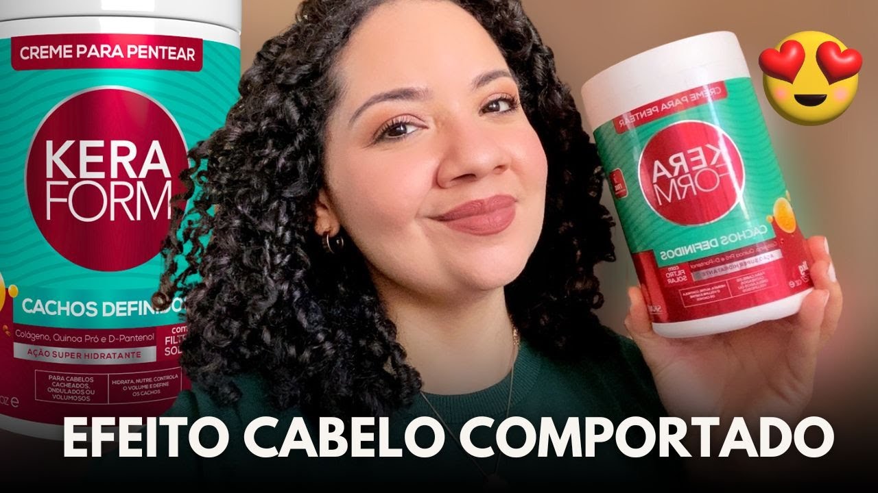 RESENHA CREME DE PENTEAR KERAFORM CACHOS DEFINIDOS | CACHEADA ECONÔMICA