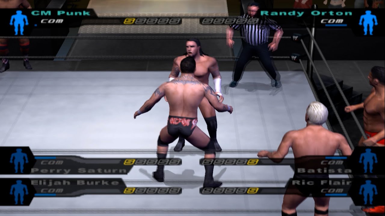 😱 Elimination WAR | CM Punk Perry Saturn Elijah Burke Vs Randy Orton Batista Ric Flair | HCTP