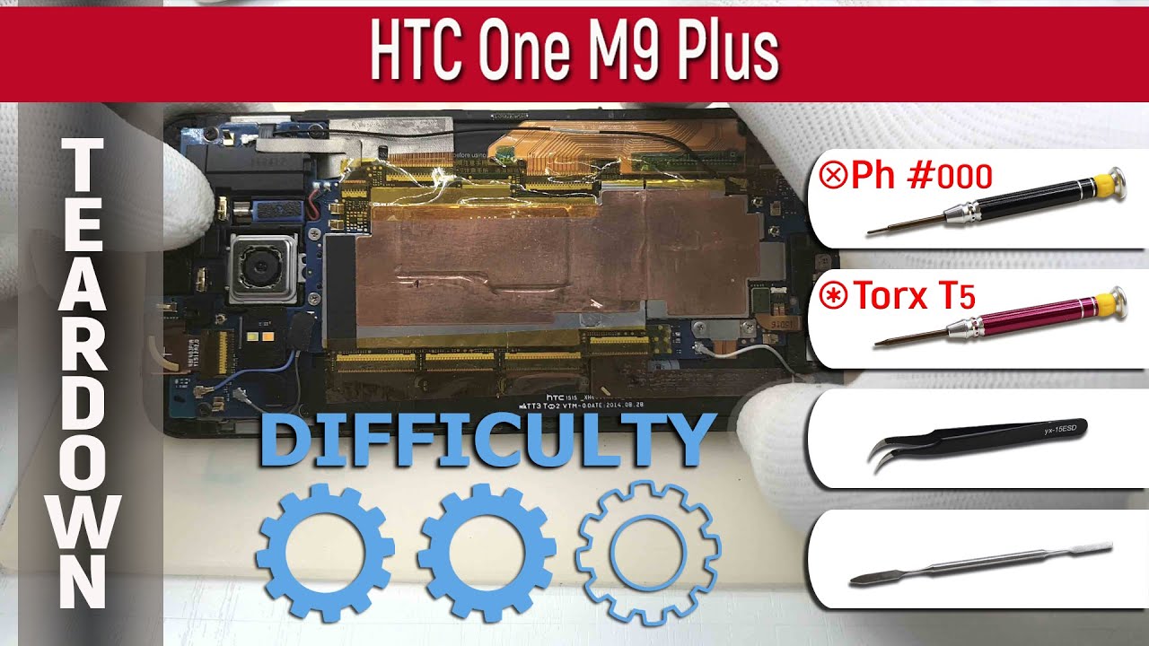 Как разобрать 📱 HTC One M9 Plus OPK7110 Разборка и ремонт
