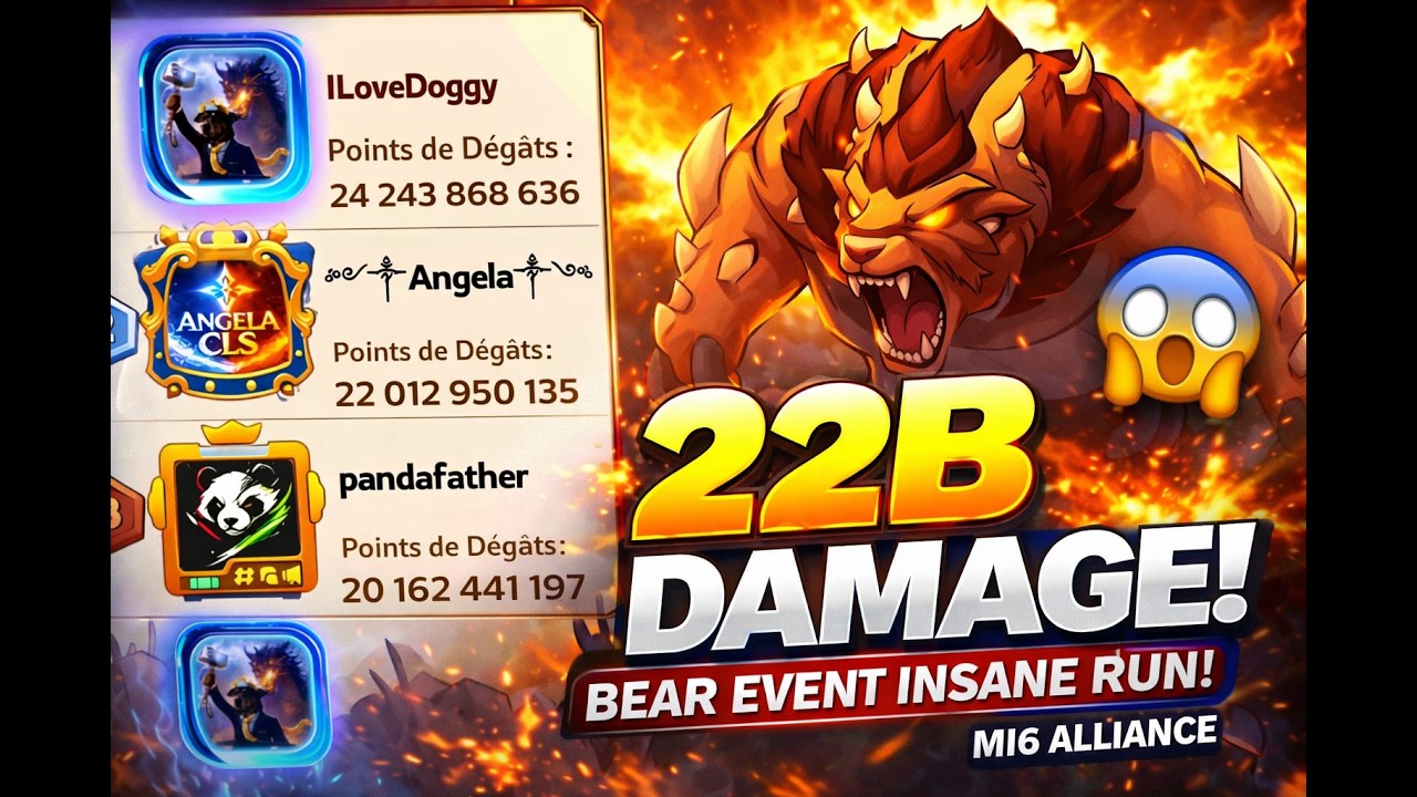 22 BILLION DAMAGE?! 😱 Bear Event INSANE Run (MI6 Alliance) | Kingshot#kingshotgames #gaming