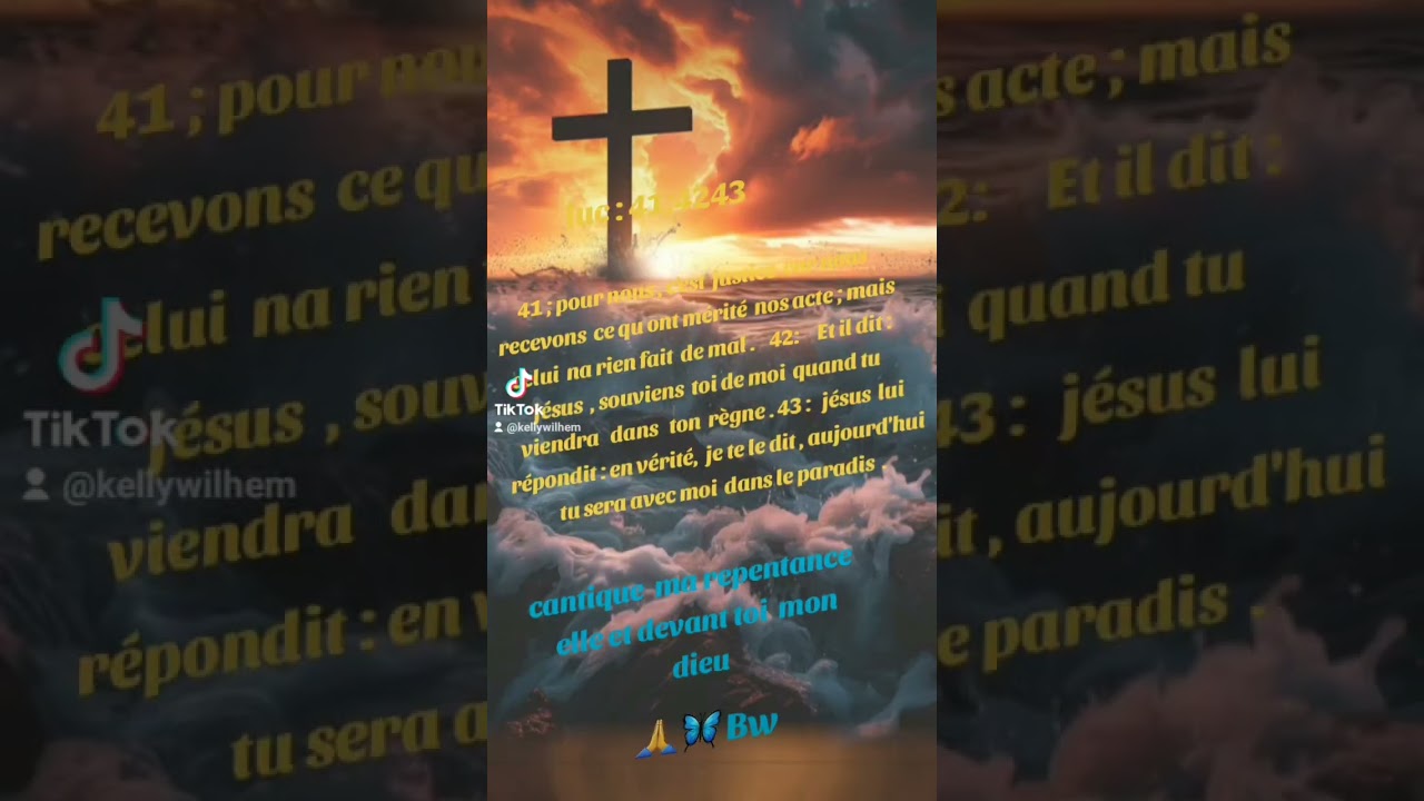 Cantique  ma repentance elle et devant toi mon dieu 🙏🦋 wb