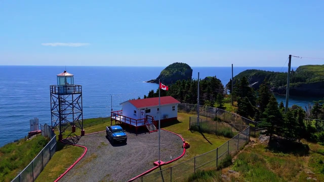 Tides Cove Point Lighthouse | DJI Mini 4 Pro 4K Aerial Views of Mortier Bay