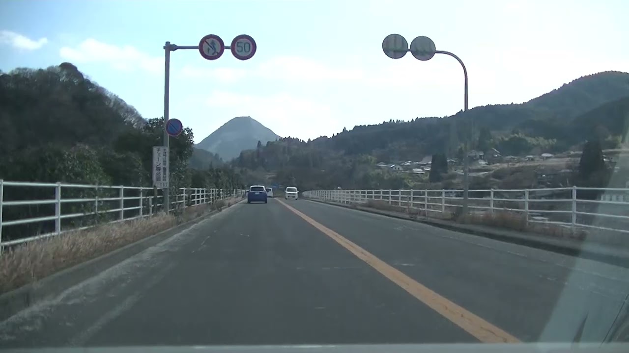 国道２１０号九重町粟野から九重ゴルフレンヂまで