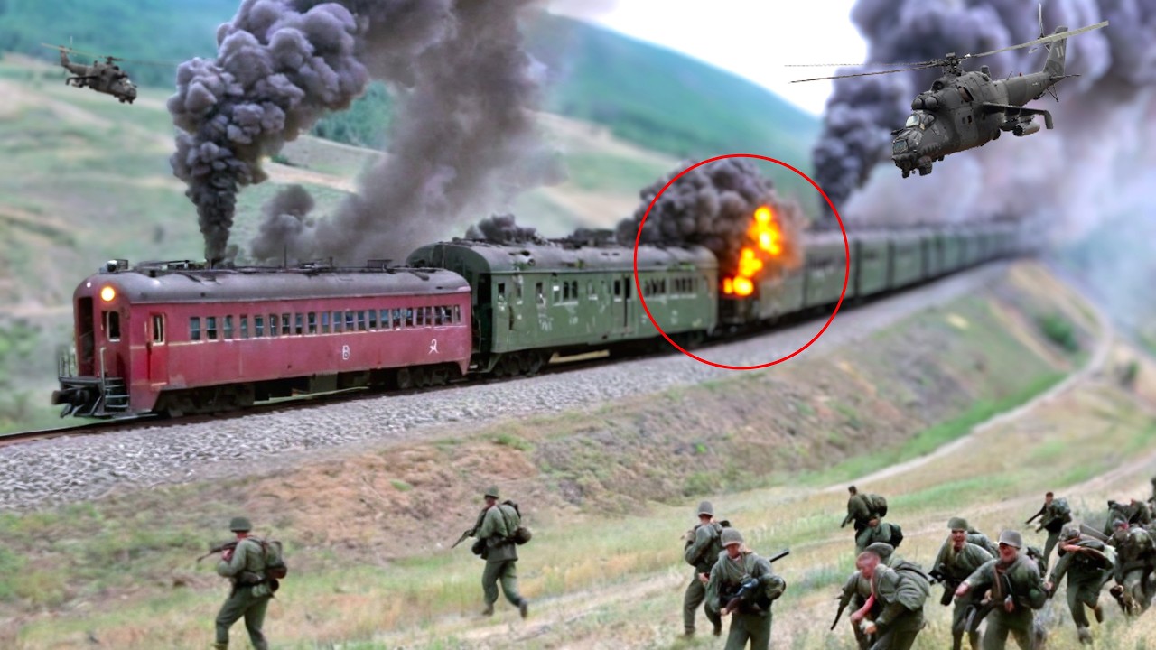 Украинские вертолеты нанесли удар и уничтожили российский военный поезд снабжения