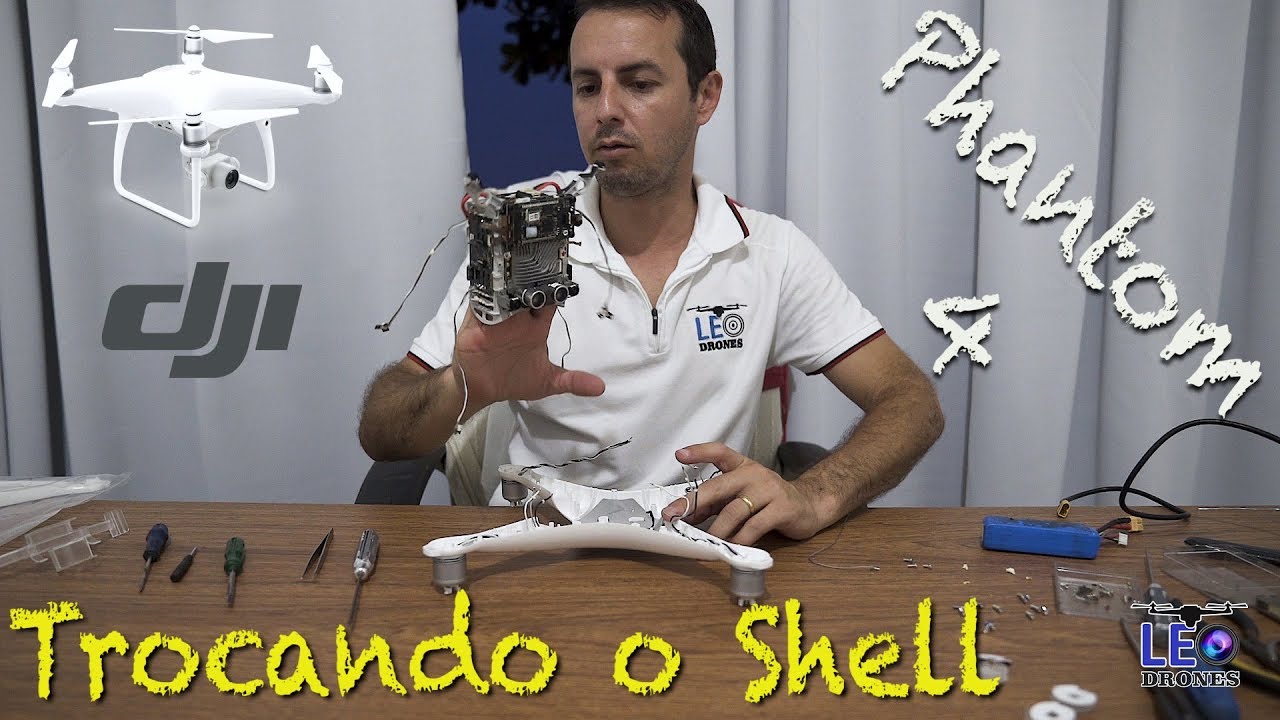 Como trocar o Shell do drone DJI Phantom 4