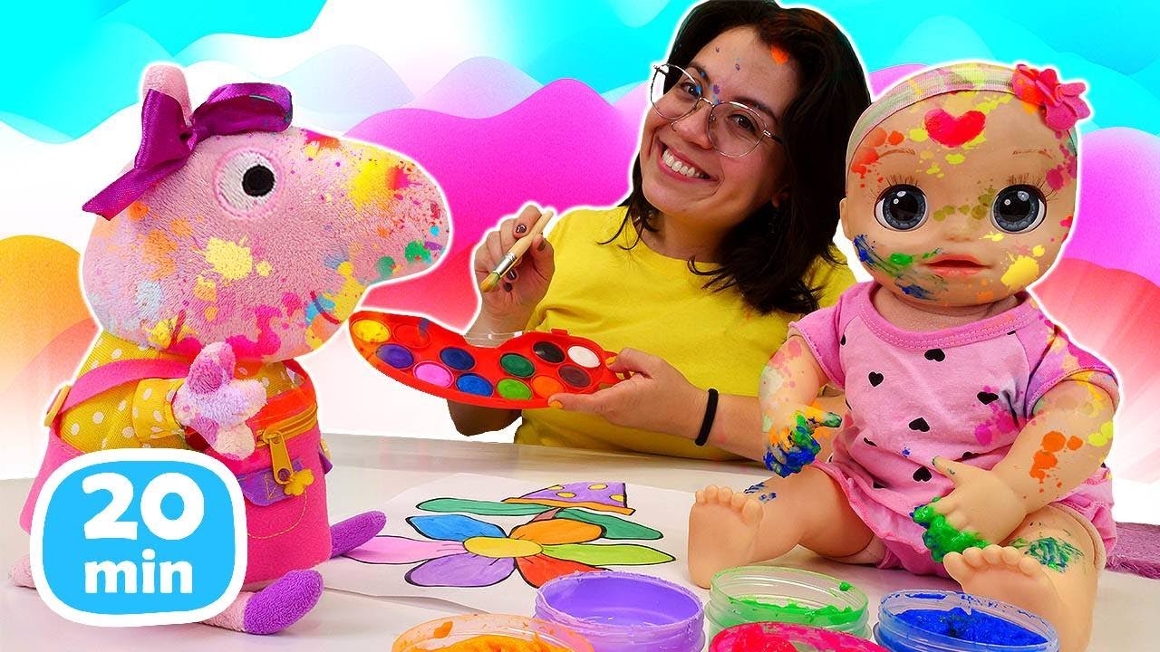 Alive no sabe pintar con un pincel, entonces pinta con sus dedos