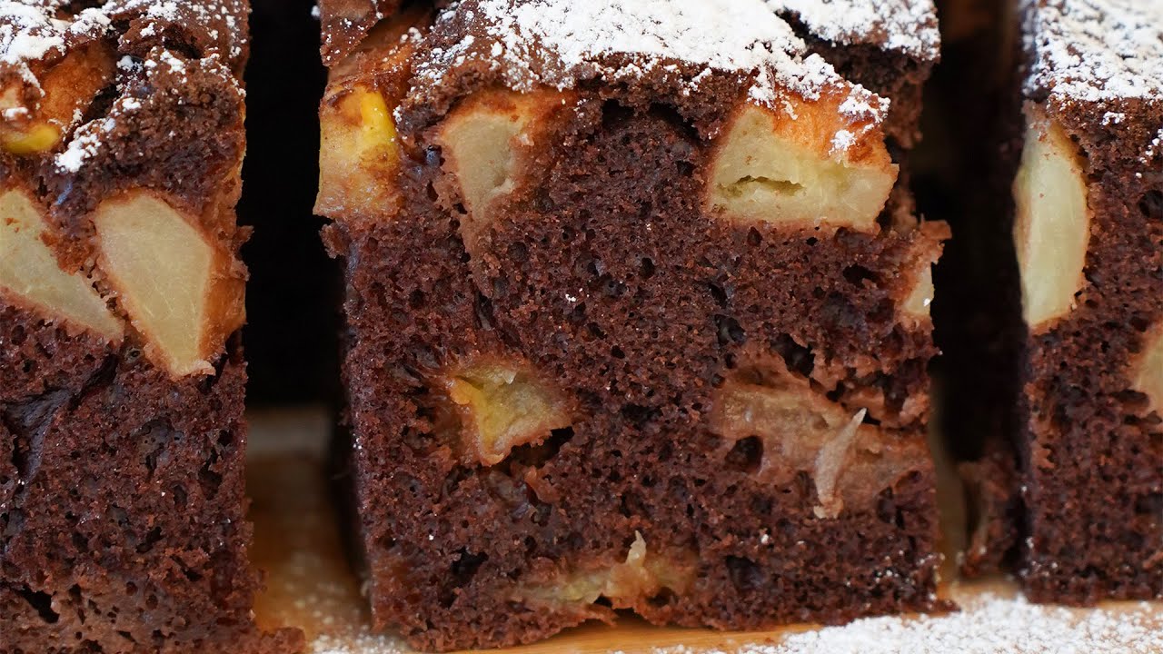 Ekspresowe ciasto czekoladowe z jabłkami