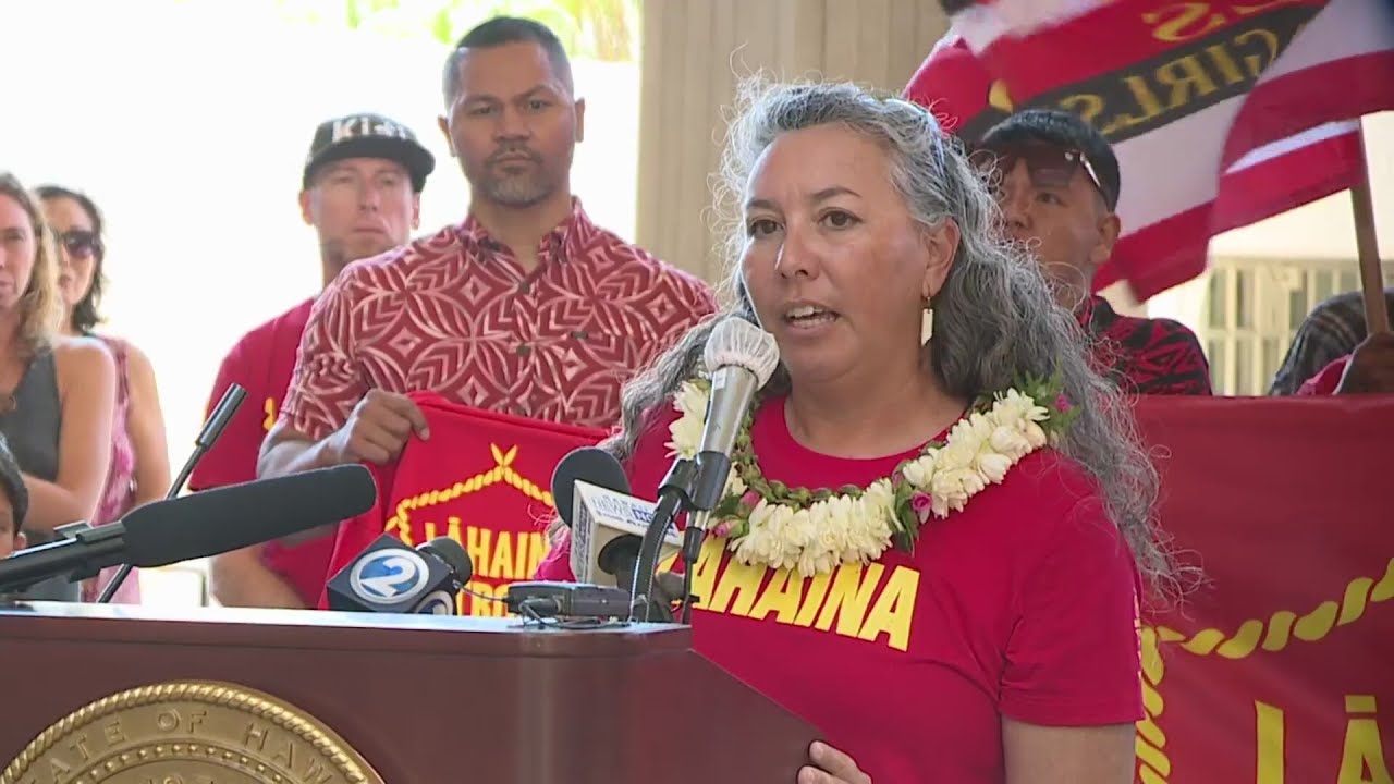 Maui Strong presents 10K signatures to Gov. Green to stop West Maui tourism reopen