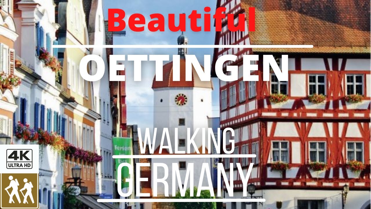 [4K 60fps] Germany Walking Tour | Historical Oldtown Oettingen |