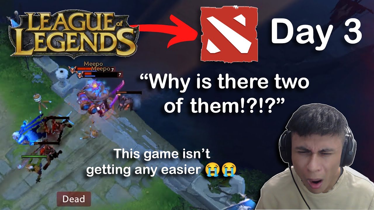 What is Meepo!?!? Challenger LoL player vs Dota 2 - Day 3