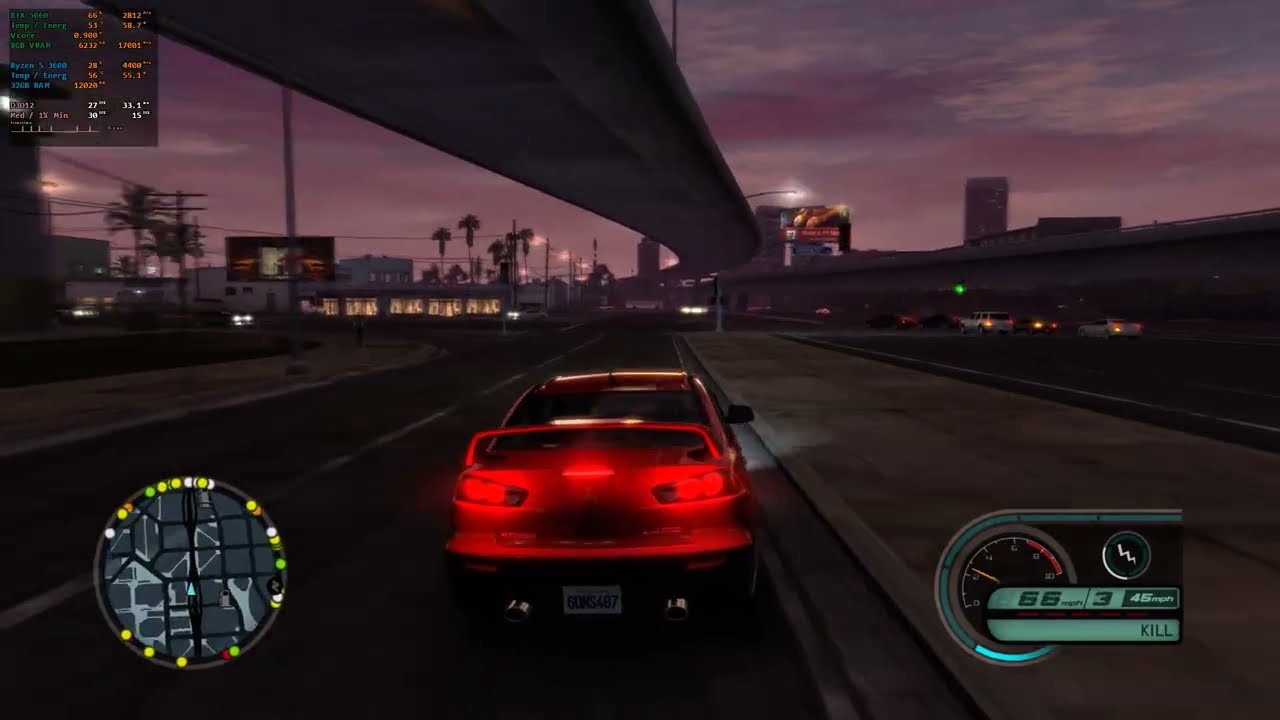 Midnight Club: Los Angeles [Xenia Canary] - RTX 5060 + Ryzen 5 3600