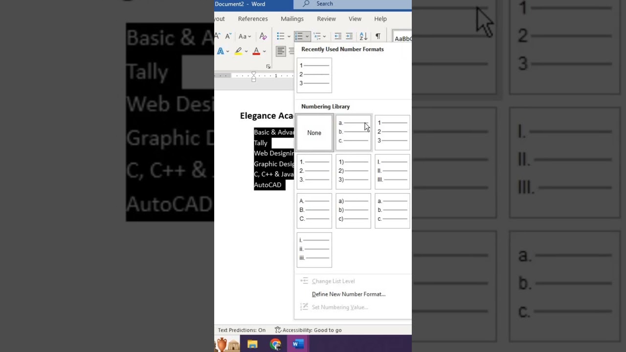 How to Insert Numbering😮 #msword #word #number  #computer #eca #tricks #shortsvideo #shorts #tips
