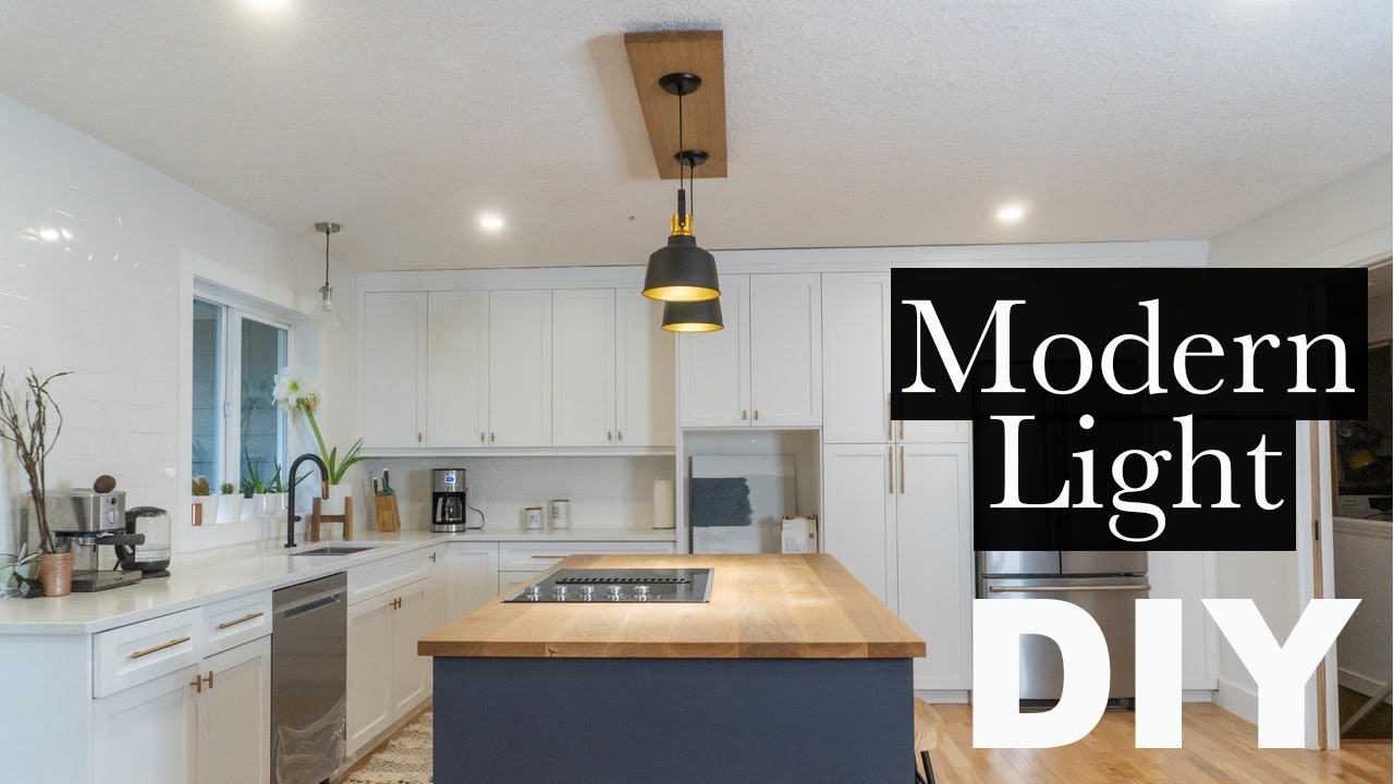 Modern Kitchen Island Hanging Light Fixture | How to | DIY