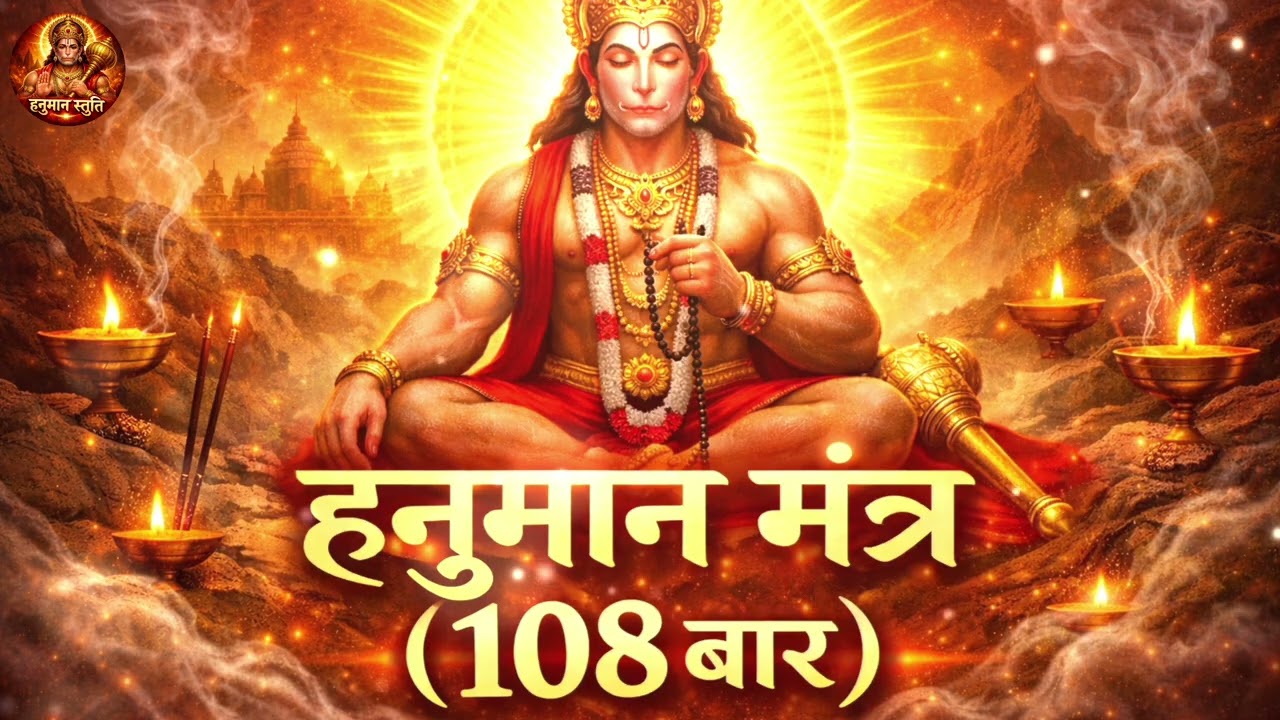 हनुमान मंत्र (108 बार जप) | Powerful Hanuman Mantra for Strength, Protection & Fear Removal