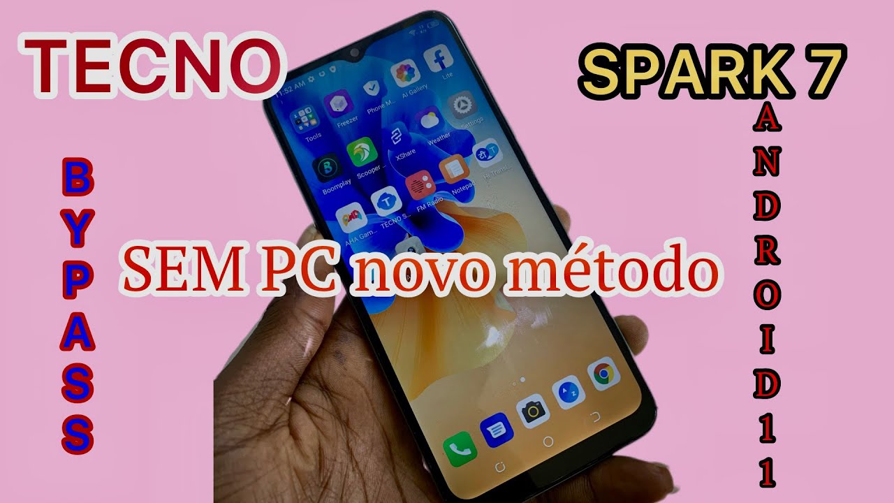 Como remover conta Google de tecno spark 7 KF6 Frpbypass sem pc/ spark 7 Frpbypass