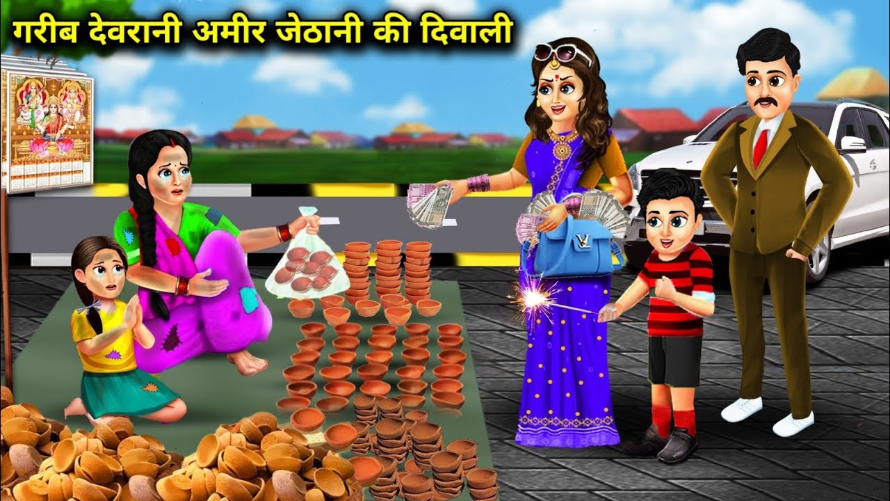 गरीब देवरानी अमीर जेठानी की दिवाली || Garib Devrani Amir Jethani Ki Diwali || Hindi Cartoon Story..