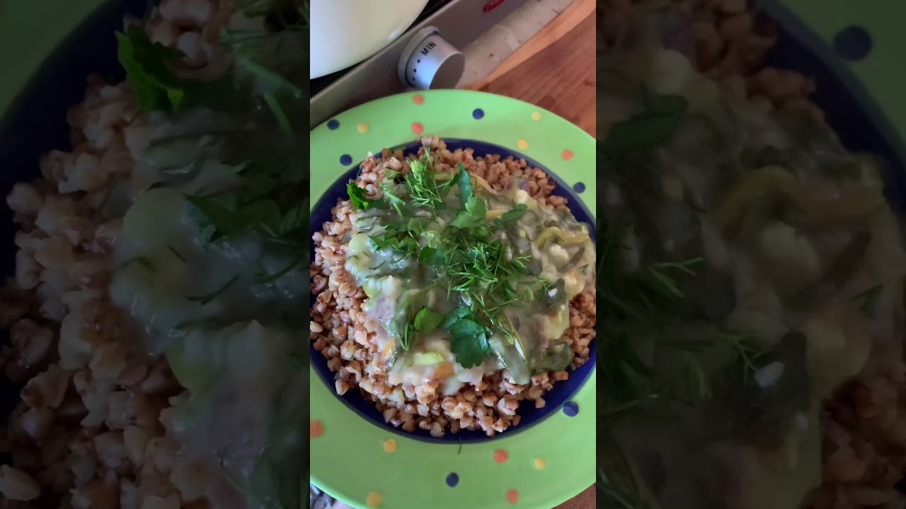#4V - VEGAN Buckwheat with Sorrel White Sauce (mommy and the baby food)