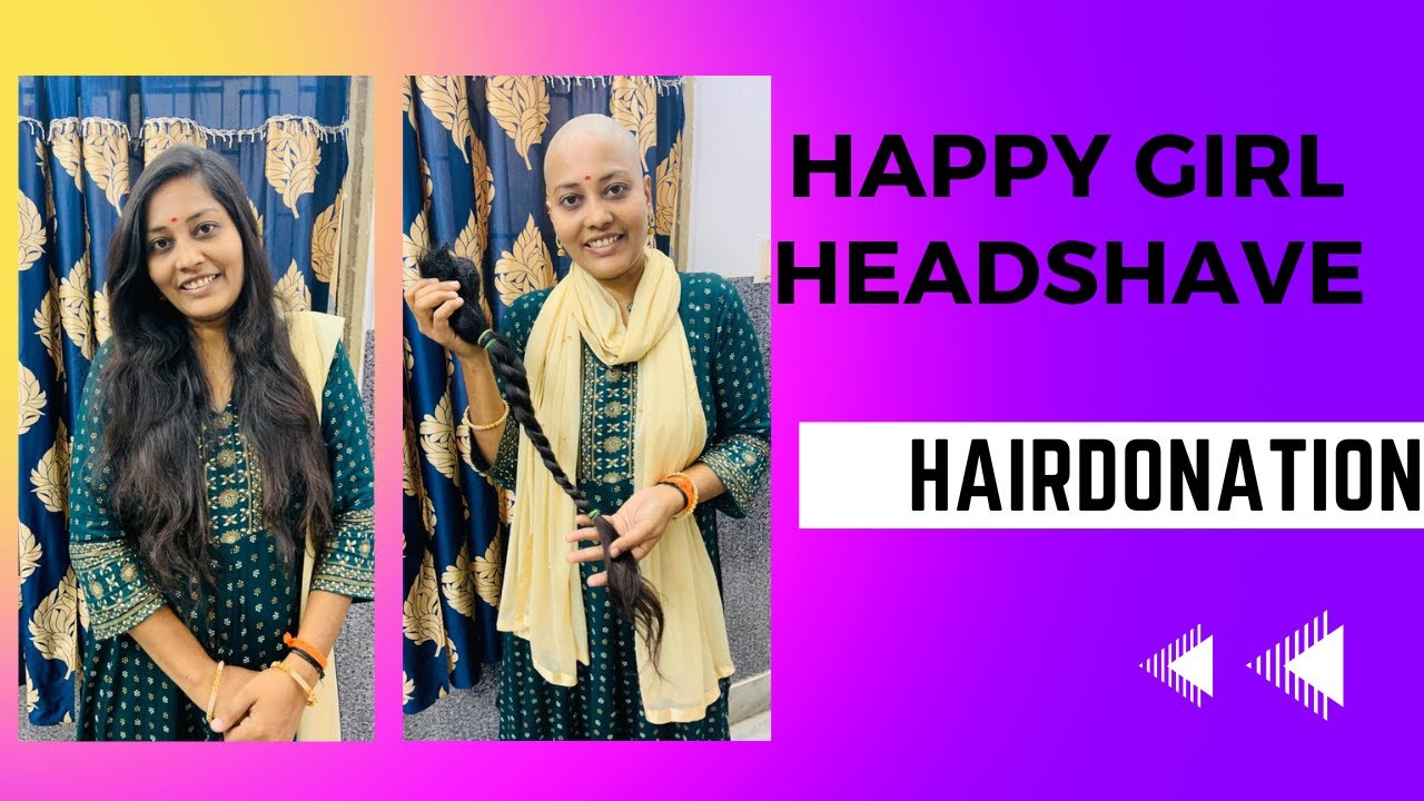 Happy Girl Headshave For Hairdonation | Razorshave | Mottai | 9666406586