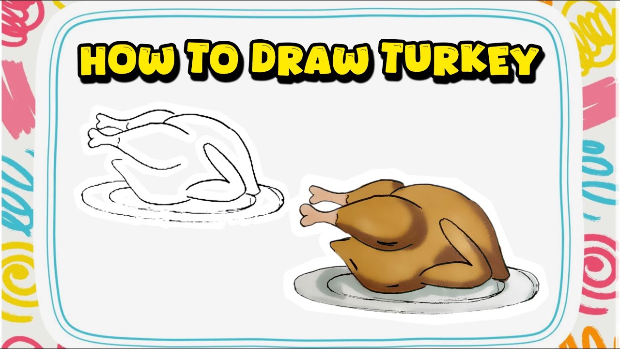 Как нарисовать индейку – реалистичное руководство по еде для начинающих
