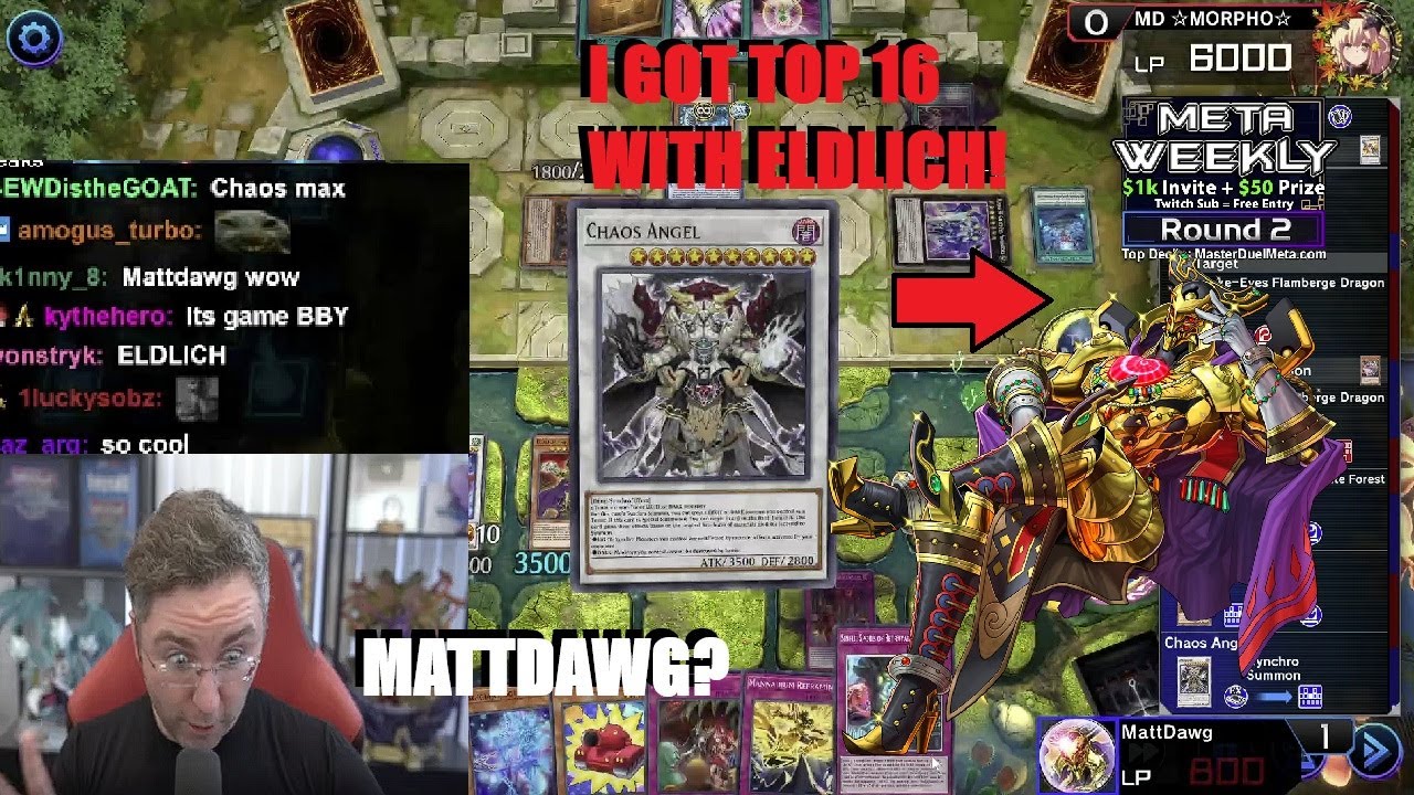 I got Eldlich Top 16 in Dkayed's 130+ player tournament
