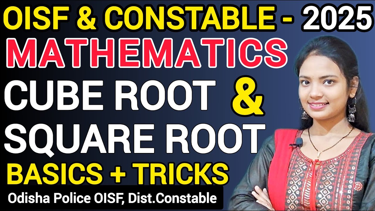 Square Root and Cube Root Easy Trick Method ll OISF & CONSTABLE EXAM 2025 MATH CLASSES in Odia