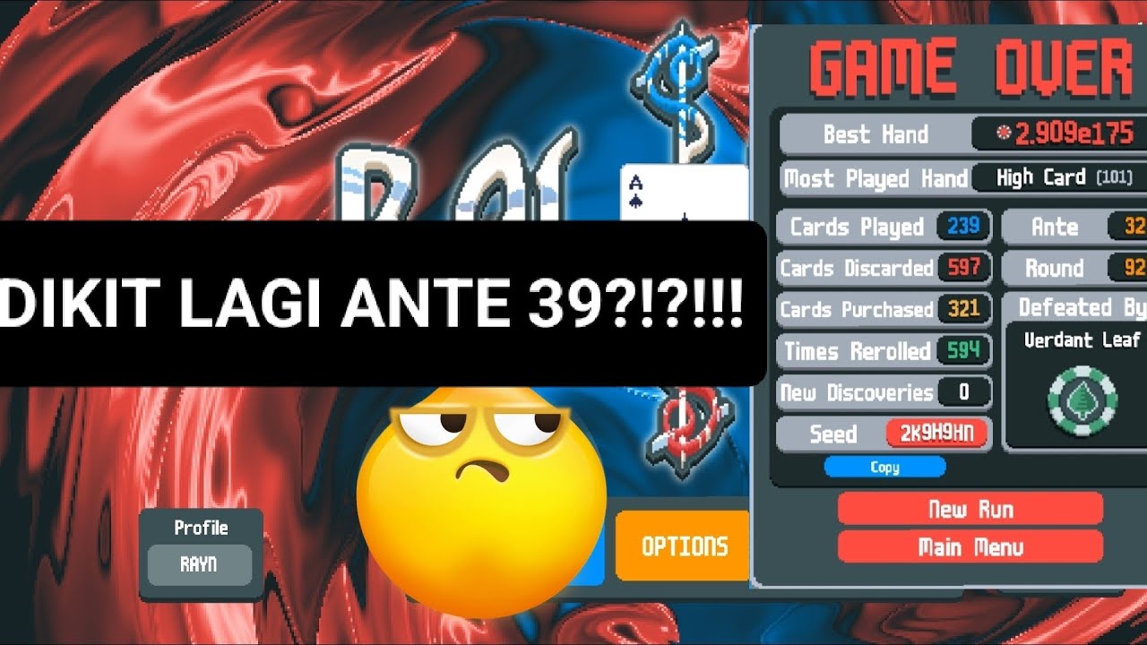 ANTE 39 MANA YAA?!??! | BALATRO INDONESIA