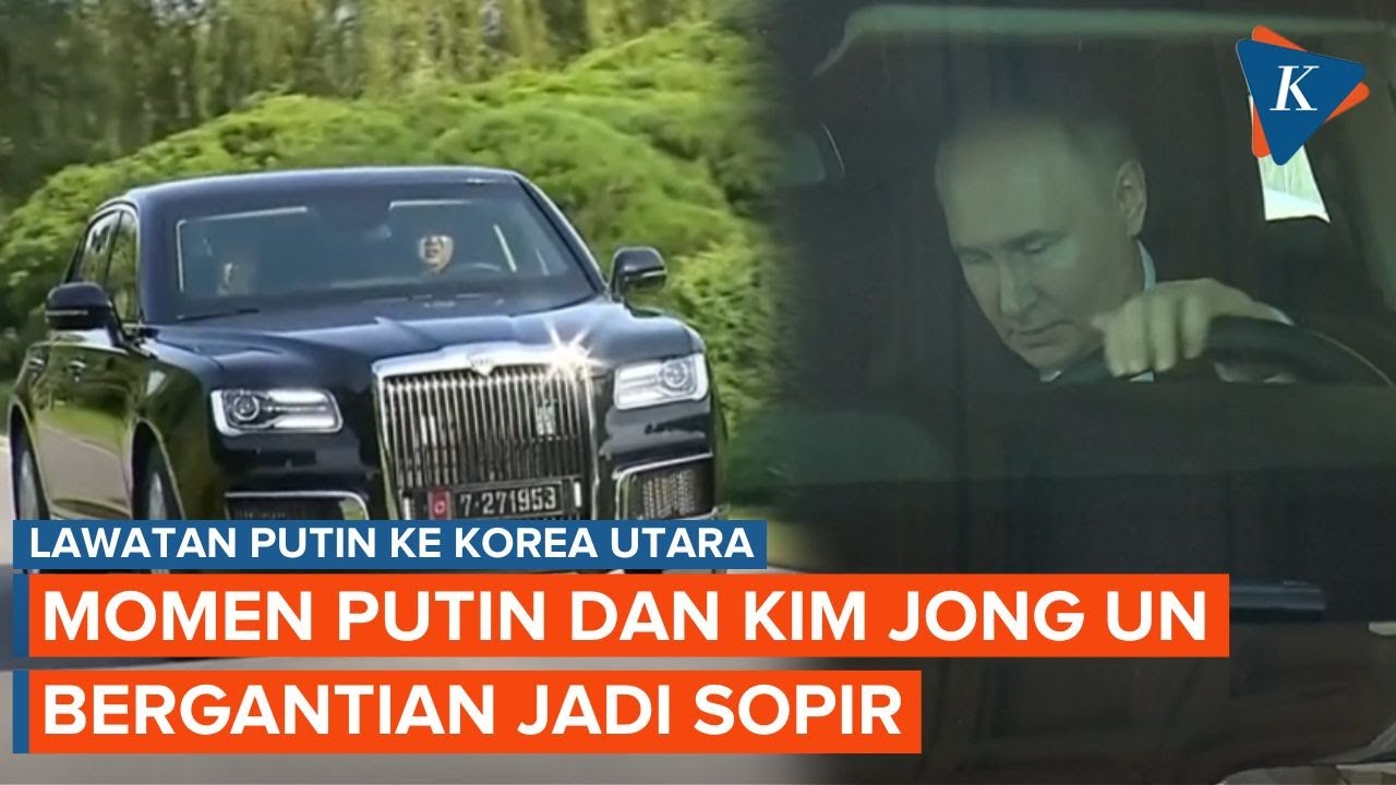 Momen Putin dan Kim Jong Un Gantian Sopiri Limusin Aurus