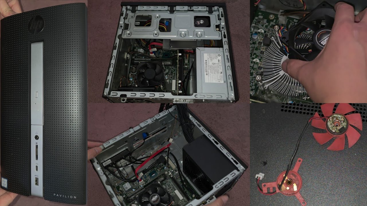 HP Pavilion Desktop 570-P017C Disassembly RAM SSD Hard Drive Upgrade PSU Power Supply CPU GPU Fan