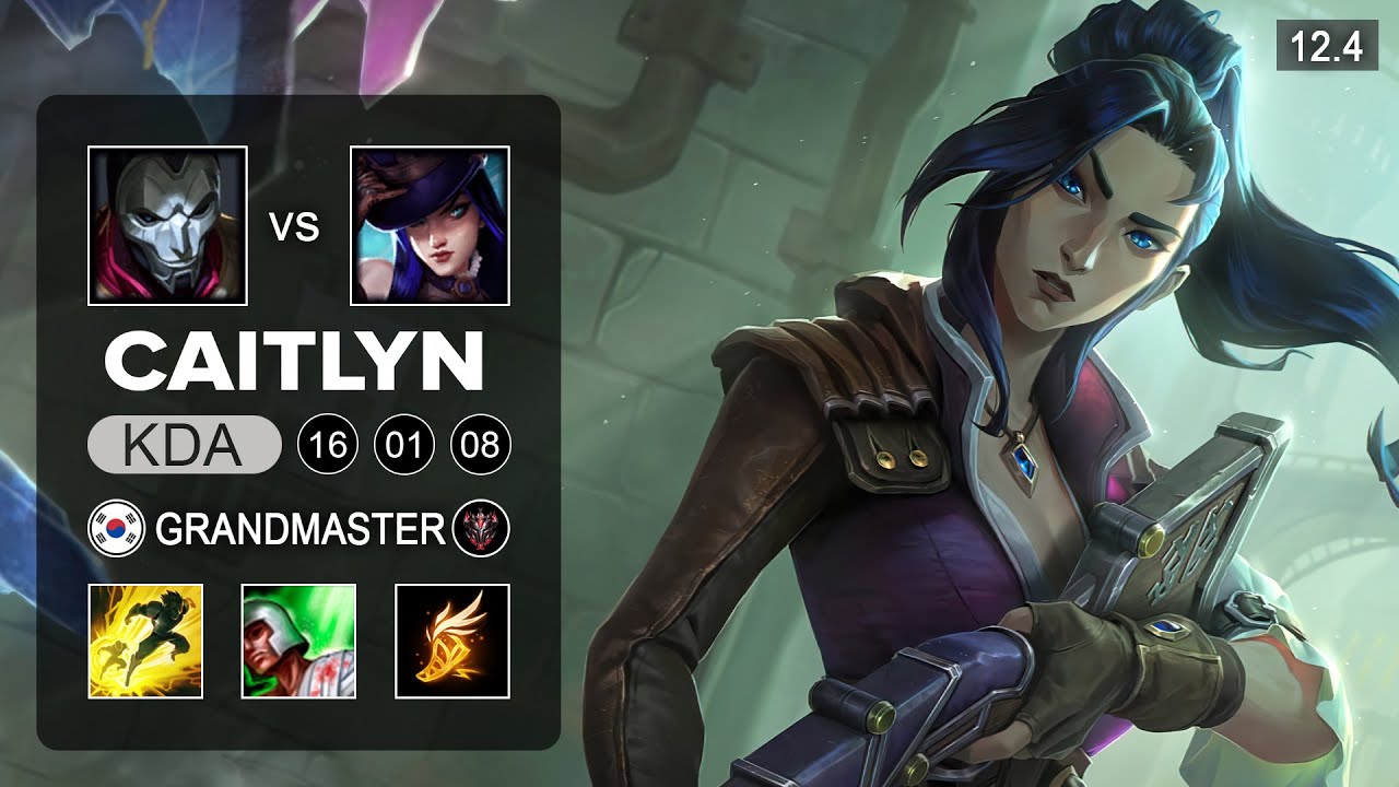 Caitlyn ADC vs Jhin - KR Grandmaster - Season 12 Patch 12.4
