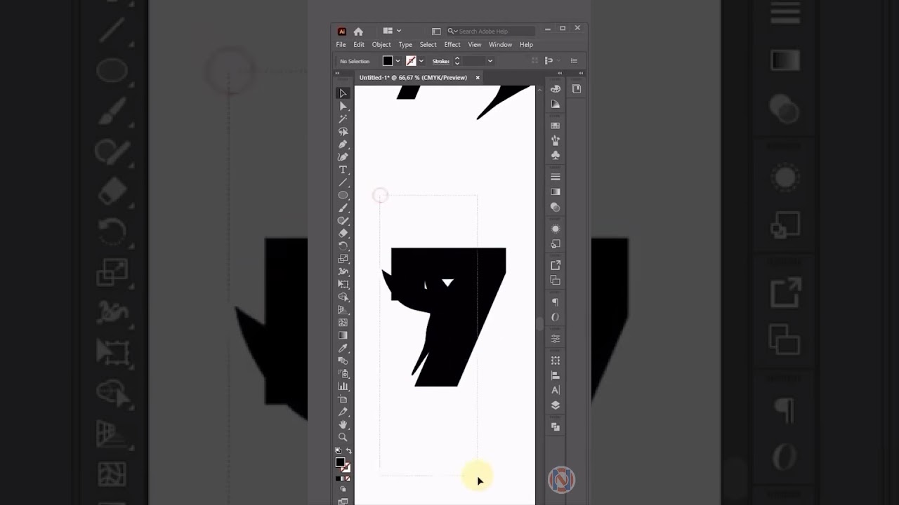 Number 7+Kingfisher Logo Design | How to make logo design in Adobe Illustrator