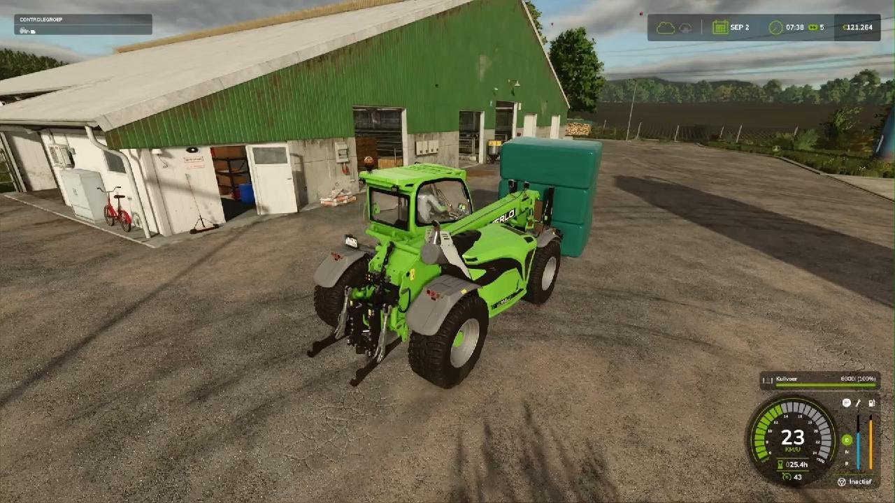 Dieren voorzien van kuilvoer en stro