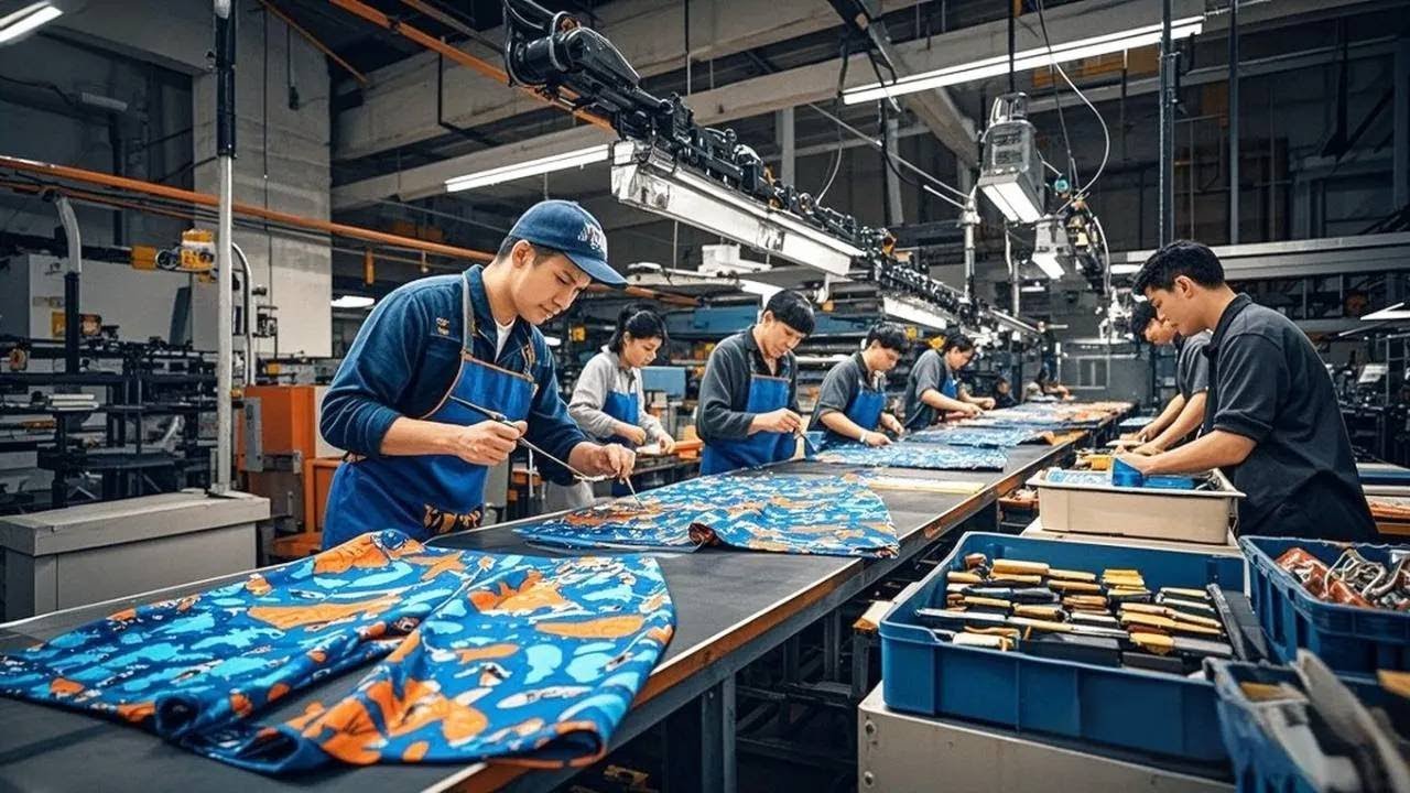 Factory Assembly Line, Water Transfer #Hydrographic #Craftshorts #Printing #Diy #Shorts