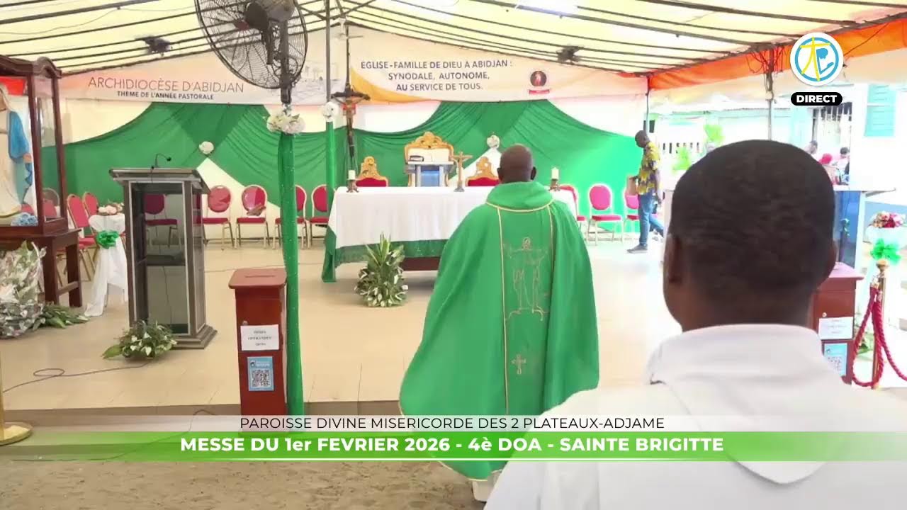 Messe du 1er février 2026 en direct de la paroisse Divine miséricorde des 2 Plateaux - Adjamé