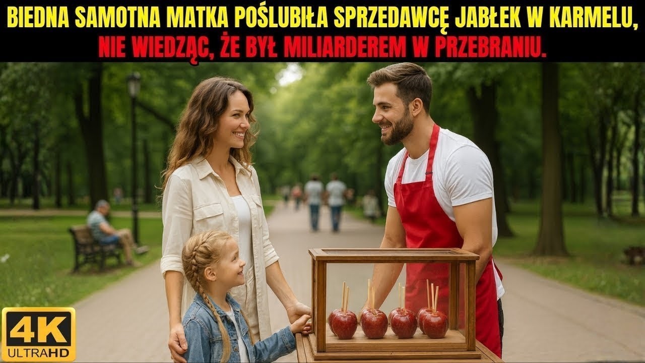 Biedna samotna matka poślubiła sprzedawcę jabłek w karmelu, nie wiedząc, że był miliarderem