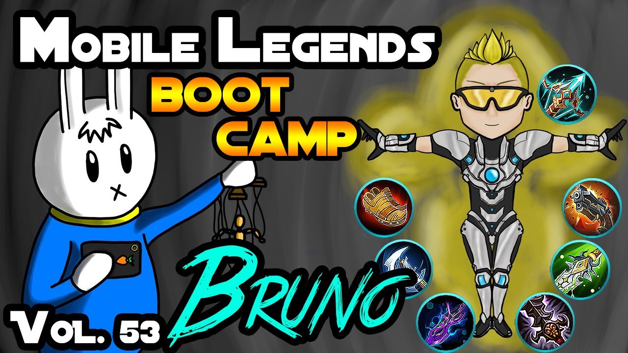 BRUNO - TIPS, ITEMS, SPELL, EMBLEMS, TRICKS, AND GUIDE - MGL MOBILE LEGENDS BOOT CAMP VOLUME 53