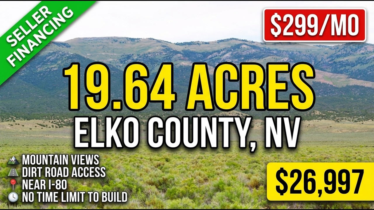 20 Acres Land For Sale in Elko County, NV | Mountain Views | Near I-80 | Seller Financing | 21044