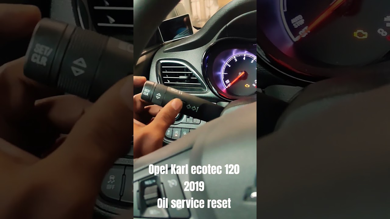 Opel Karl ecotec 120   2019 oil service reset.  #automobile