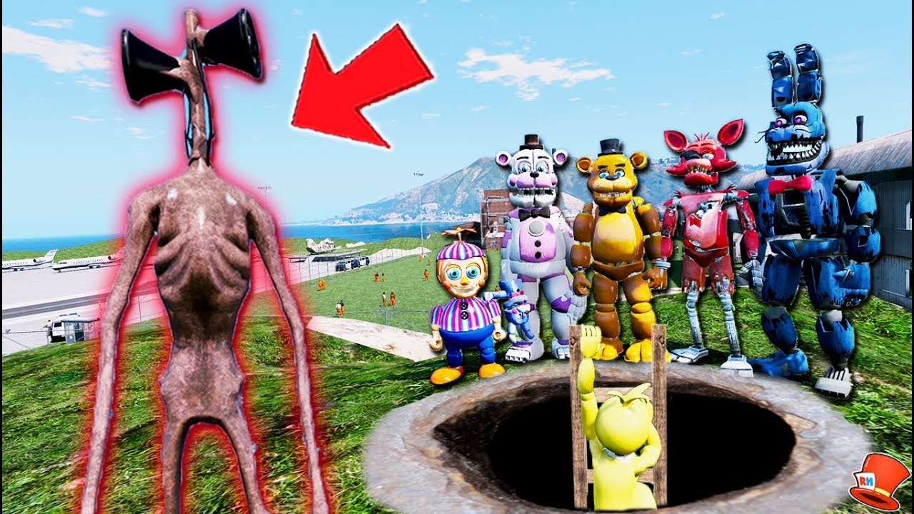 Can the Animatronics Escape SIREN HEAD ISLAND PRISON BREAK? (GTA 5 Mods FNAF RedHatter)