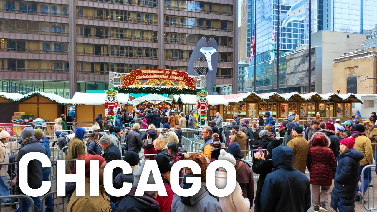 Chicago Downtown Winter Walk 🎄 Christmas in Chicago 2025